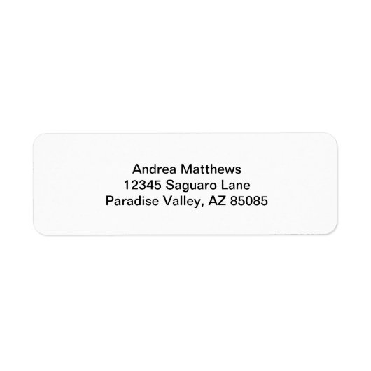 Gewoon witte vaste kleur Pas deze aan Etiket (Voorkant)