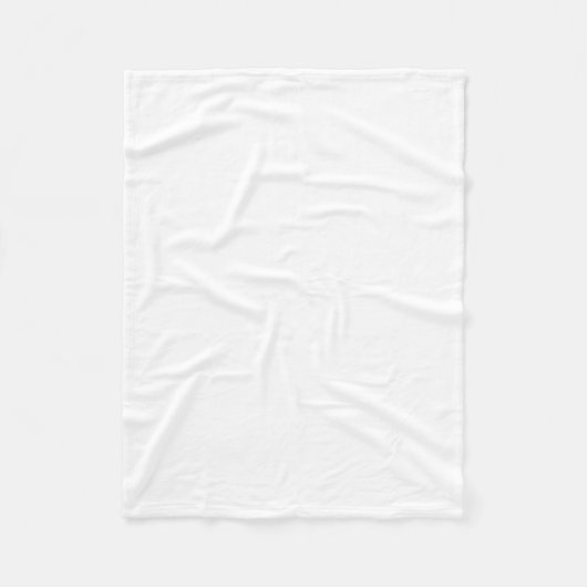 Gewoon witte vaste kleur Pas deze aan Fleece Deken (Voorkant)