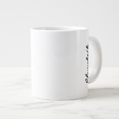 Gewoon witte vaste kleur Pas deze aan Grote Koffiekop (Voorkant rechts)