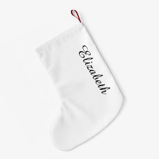 Gewoon witte vaste kleur Pas deze aan Kleine Kerstsok (Achterkant (Hangend))