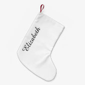 Gewoon witte vaste kleur Pas deze aan Kleine Kerstsok (Voorkant (Hangend))