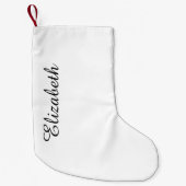 Gewoon witte vaste kleur Pas deze aan Kleine Kerstsok (Voorkant)