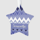 Gewoon ZigZag-marineblauw Ornament (voorkant)