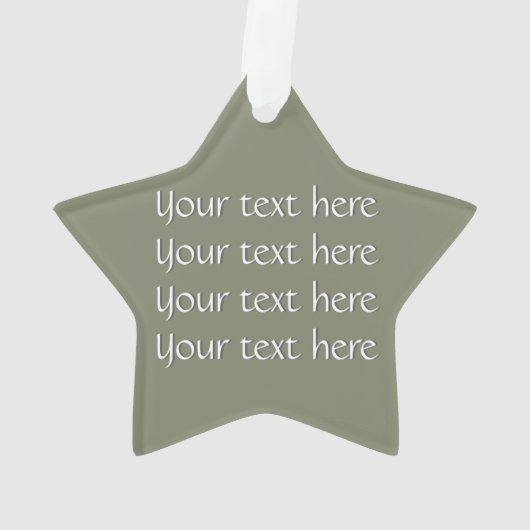 Gewoon ZigZag - Olive Green Ornament (achterkant)