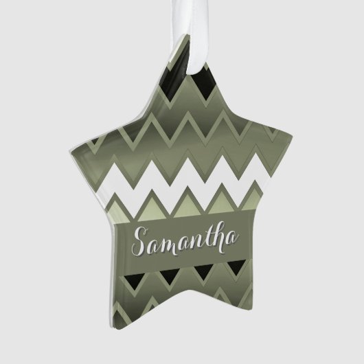 Gewoon ZigZag - Olive Green Ornament (voorkant)