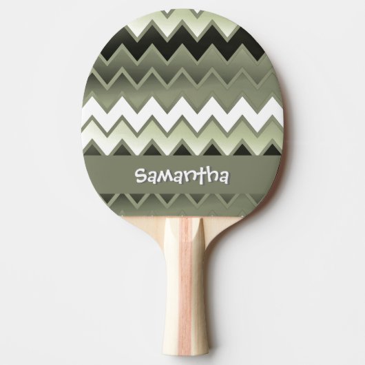 Gewoon ZigZag - Olive Green Tafeltennisbatje (Voorkant)