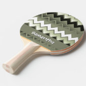 Gewoon ZigZag - Olive Green Tafeltennisbatje (Voorkant Gekanteld)