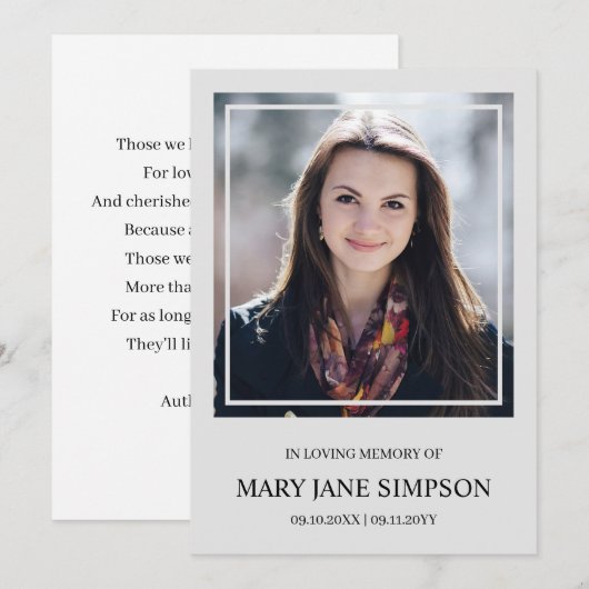 Gewoon zilver in liefhebbend geheugen Freseral Pho (Voorkant / Achterkant)