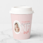 gewoon zo ONEderful girly verjaardagsfoto Papieren Bekers (Achterkant)