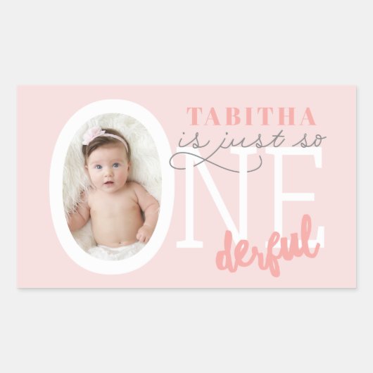 gewoon zo ONEderful Rechthoekige Sticker (Voorkant)