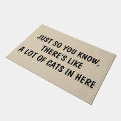 Gewoon zodat je weet dat er veel katten in haar zi deurmat (Schuin)