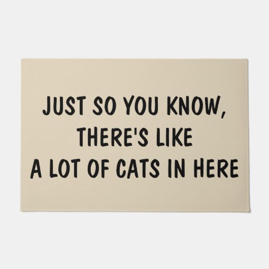 Gewoon zodat je weet dat er veel katten in haar zi deurmat (Voorkant)