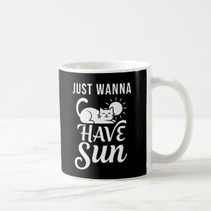 Gewoon zon willen hebben met kat - Knuffelkat die  Koffiemok