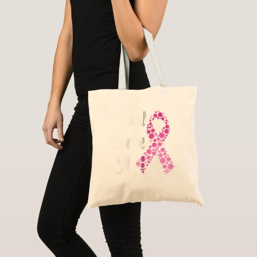 Gewoon zorgen dat het borstkankerbewustzijn roze l tote bag (Voorkant (product))