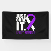 Gewoon zorgen voor Epilepsy Bewustheid Ribbon Spandoek (Horizontaal)