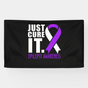 Gewoon zorgen voor Epilepsy Bewustheid Ribbon Spandoek