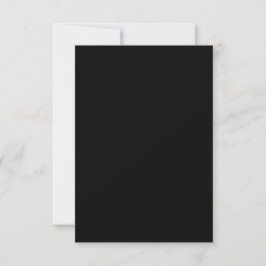 Gewoon zwart 3,5 "x 5" Matte Blank Wedding Bedankkaart
