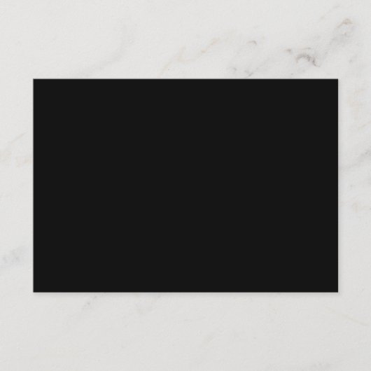 Gewoon zwart 5 "x 3,5" Blank Semi-Gloss Wedding Informatiekaartje (Voorkant)
