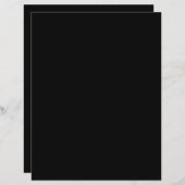 Gewoon zwart 8,5 "x 11" Gloss Blank Wedding Progra (Voorkant / Achterkant)