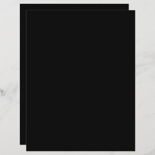 Gewoon zwart 8,5 "x 11" Gloss Blank Wedding Progra (Voorkant / Achterkant)