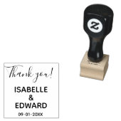 Gewoon zwart bedankt voor je bruiloft. rubberstempel (Gestempeld)