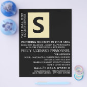 Gewoon zwart, beveiligingspersoneel Adverteren bro Flyer (Enkel)