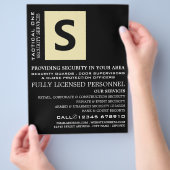 Gewoon zwart, beveiligingspersoneel Adverteren bro Flyer (Hand)