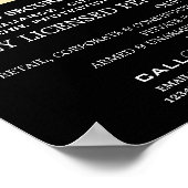 Gewoon zwart, beveiligingspersoneel Adverteren Poster (Hoek)