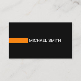 Gewoon zwart-elegant modern Sinaasappel Visitekaartje