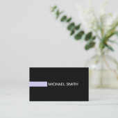 Gewoon zwart Elegante moderne zeep Visitekaartje (Staand voorkant)