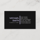 Gewoon zwart Elegante moderne zeep Visitekaartje (Achterkant)