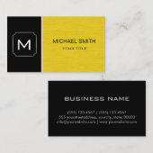 Gewoon zwart en geel, modern visitekaartje (Voorkant / Achterkant)