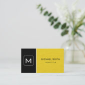 Gewoon zwart en geel, modern visitekaartje (Staand voorkant)