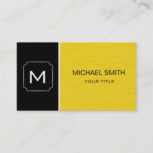 Gewoon zwart en geel, modern visitekaartje (Voorkant)