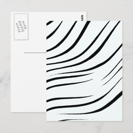 Gewoon zwart en wit briefkaart (Voorkant / Achterkant)