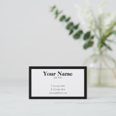 Gewoon zwart en wit visitekaartje (Staand voorkant)