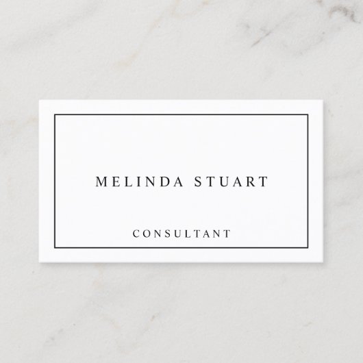 Gewoon zwart en wit visitekaartje (Voorkant)