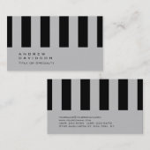 Gewoon zwart, gestreept Visitekaartje (Voorkant / Achterkant)