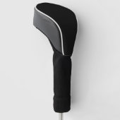 Gewoon zwart golfheadcover (Schuin)