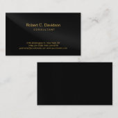 Gewoon zwart grijs goudton modern Visitekaartje (Voorkant / Achterkant)