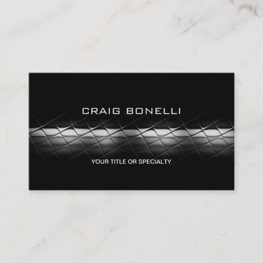 Gewoon zwart grijs Visitekaartje (Voorkant)