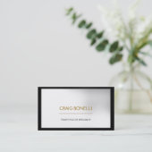Gewoon zwart grijs Visitekaartje (Staand voorkant)
