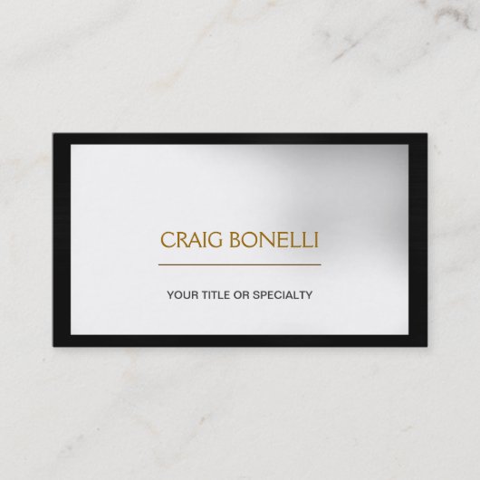 Gewoon zwart grijs Visitekaartje (Voorkant)