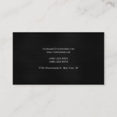 Gewoon zwart grijs Visitekaartje (Achterkant)