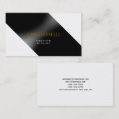 Gewoon zwart grijs wit strepe Visitekaartje (Voorkant / Achterkant)