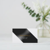 Gewoon zwart grijs wit strepe Visitekaartje (Staand voorkant)