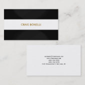 Gewoon zwart grijs wit strepe Visitekaartje (Voorkant / Achterkant)