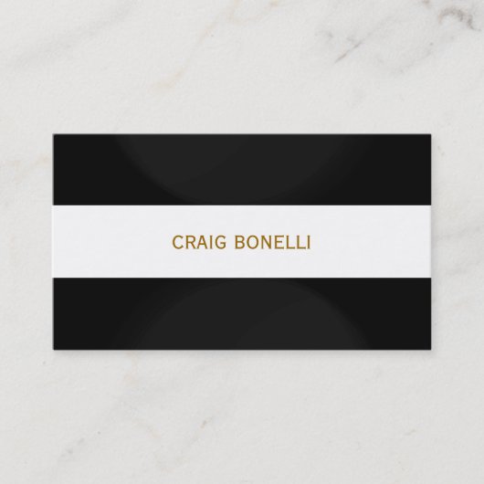 Gewoon zwart grijs wit strepe Visitekaartje (Voorkant)
