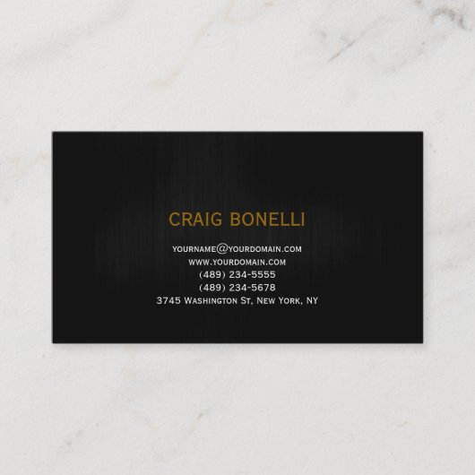 Gewoon zwart grijs wit strepe Visitekaartje (Voorkant)