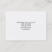 Gewoon zwart handschrift minimalistisch visitekaartje (Achterkant)